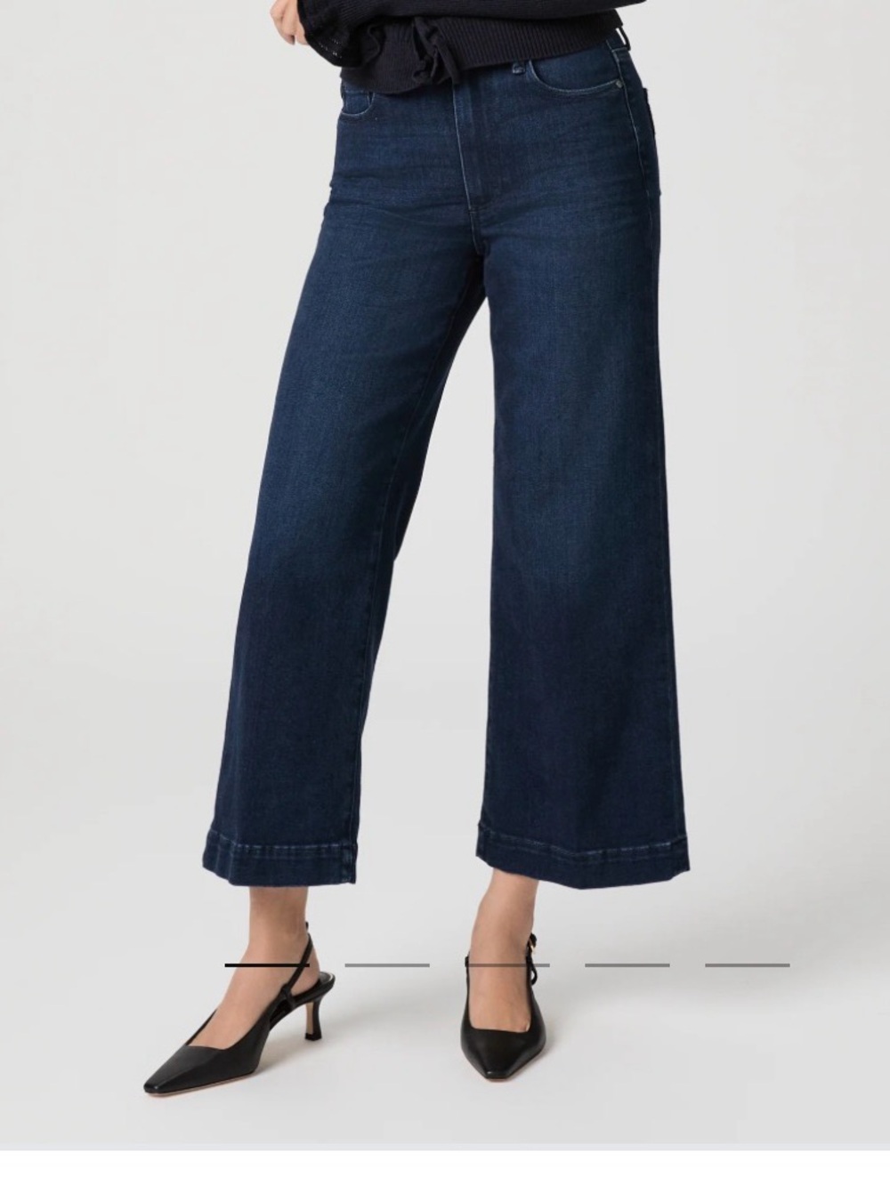 Paige anessa maternity - Dark Indigo Wide Leg Jeans